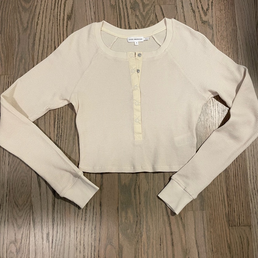 Good American Thermal Fitted Henley